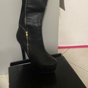 Letizia SEXY Long Boots by SCENE (shoe Dazzle) Size 9, Black